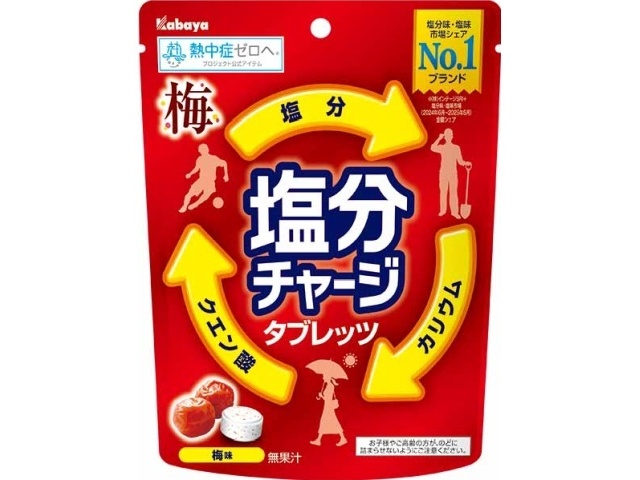 カバヤ 塩分チャージタブレッツ梅８１ｇ 【新商品 3/10 発売】 □お取り寄せ品 【購入入数４８個】