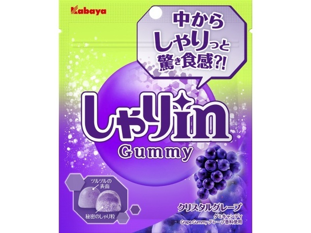 カバヤ しゃりｉｎグミ グレープ５２ｇ 【新商品 2/24 発売】 △ 【購入入数１０個】