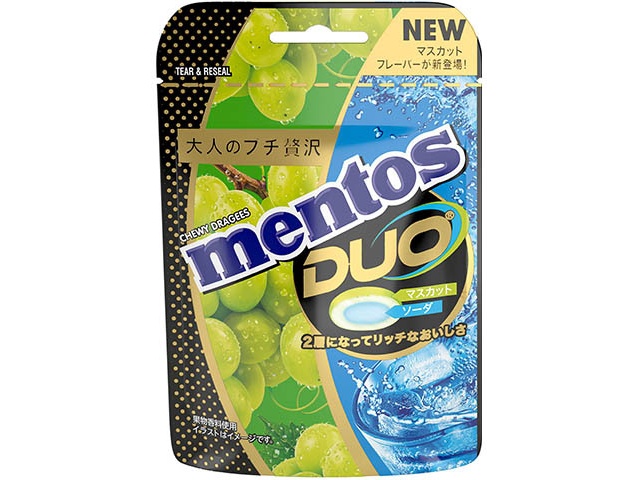 メントスＤＵＯ マスカット＆ソーダ ４５ｇ 【新商品 3/16 発売】 □お取り寄せ品 【購入入数１６０個】