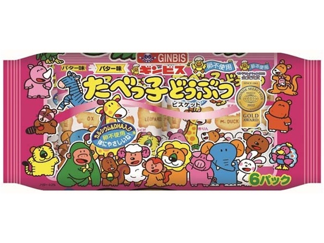 ギンビス たべっ子どうぶつバター６Ｐ  【購入入数１２個】