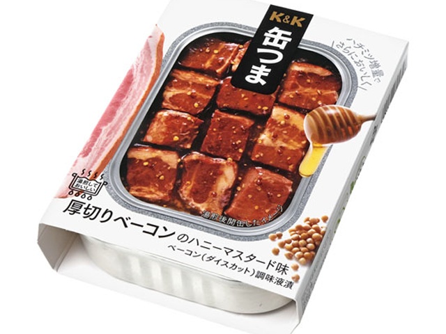 Ｋ＆Ｋ 缶つまＲベーコンハニーマスタード １０５ｇ □お取り寄せ品 【購入入数２４個】