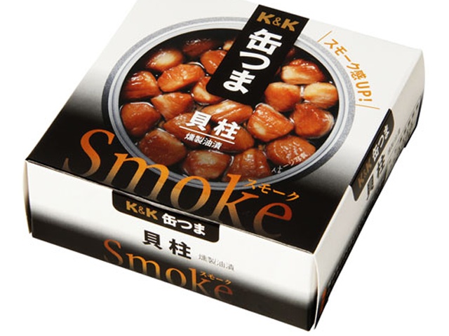 Ｋ＆Ｋ 缶つまスモーク 貝柱５０ｇ □お取り寄せ品 【購入入数２４個】