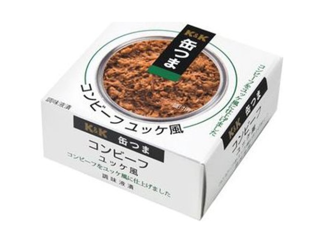 Ｋ＆Ｋ 缶つまコンビーフ ユッケ風８０ｇ □お取り寄せ品 【購入入数２４個】