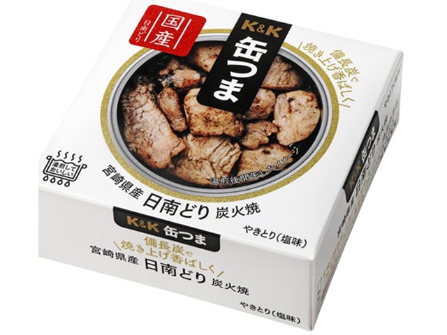 Ｋ＆Ｋ 缶つま 宮崎県産 日南どり炭火焼４５ｇ △ 【購入入数２４個】