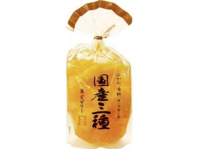 サンヨー 果実ゼリー国産三種 ３５０ｇ 【新商品 7/19 発売】 □お取り寄せ品 【購入入数２４個】