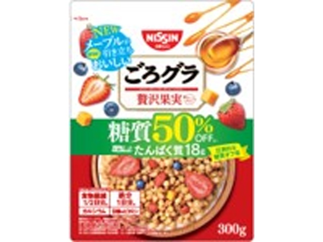 シスコ ごろグラ糖質５０％オフ贅沢果実 ３００ｇ 【新商品 3/1 発売】 □お取り寄せ品 【購入入数１６個】