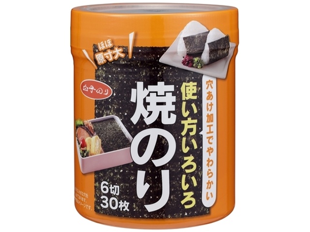 白子 卓上使い方色々焼のり ６切３０枚 □お取り寄せ品 【購入入数１２個】