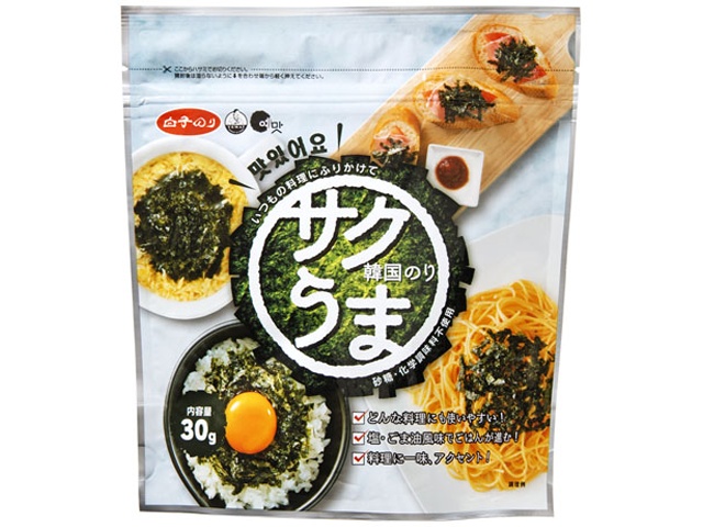 白子 サクうま韓国のり ３０ｇ 【今月の特売 乾物】 □お取り寄せ品 【購入入数２０個】