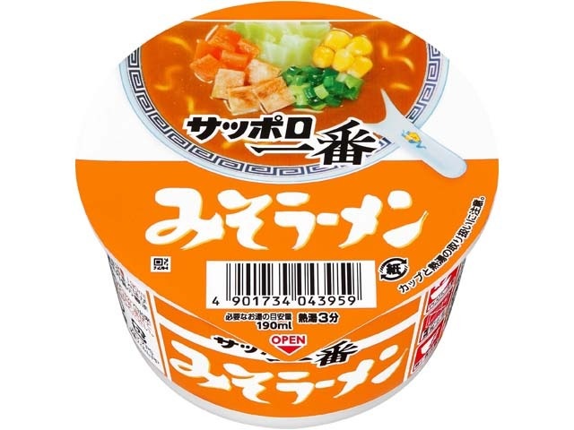 サッポロ一番 みそラーメンミニどんぶり △ 【購入入数１２個】