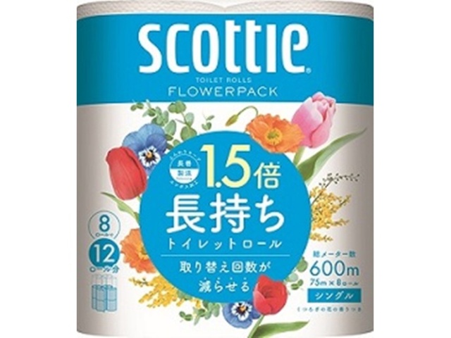 スコッティ フラワー１．５倍巻き８Ｒシングル □お取り寄せ品 【購入入数８個】