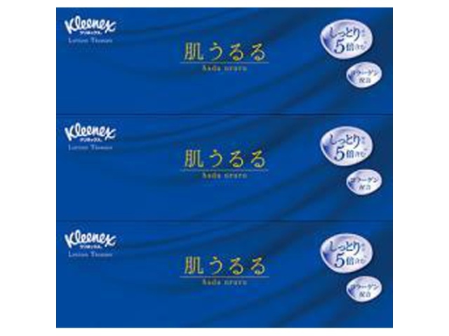 クリネックス ローションティシュ肌うるる３Ｐ □お取り寄せ品 【購入入数１０個】