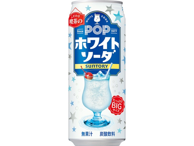 サントリー ＰＯＰホワイトソーダ缶４９０ｍｌ 【今月の特売 飲料水】 □お取り寄せ品 【購入入数２４個】