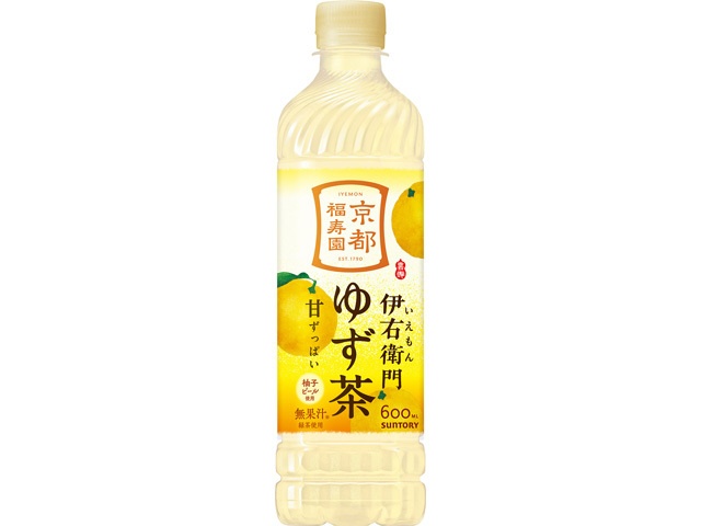 サントリー 伊右衛門ゆず茶Ｐ６００ｍｌ  【購入入数２４個】