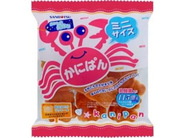 三立製菓 ミニかにぱん ８０ｇ  【購入入数１２個】