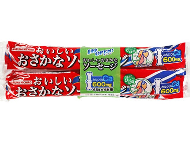 マルハ １秒ＯＰＥＮおさかなソーセージ ６５ｇ×４ 【今月の特売 鮮魚】 □お取り寄せ品 【購入入数３００個】