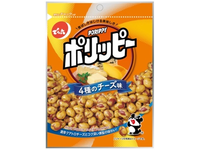 でん六 ポリッピー ４種のチーズ味７５ｇ □お取り寄せ品 【購入入数４８個】