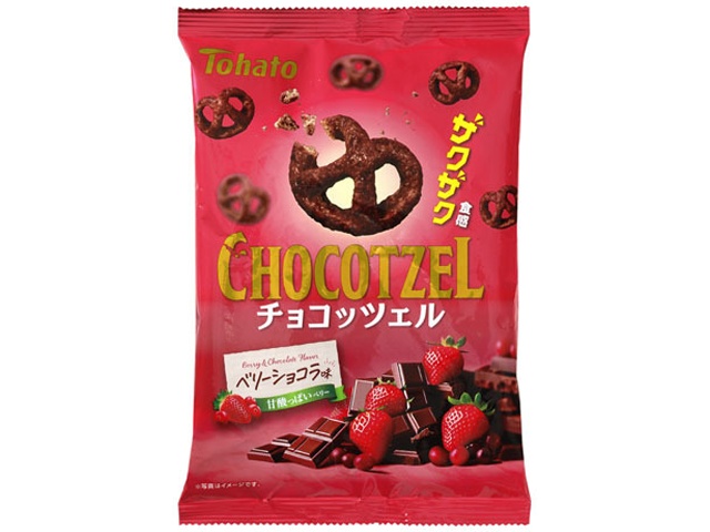 東ハト チョコッツェル ベリーショコラ味７５ｇ □お取り寄せ品 【購入入数２４個】