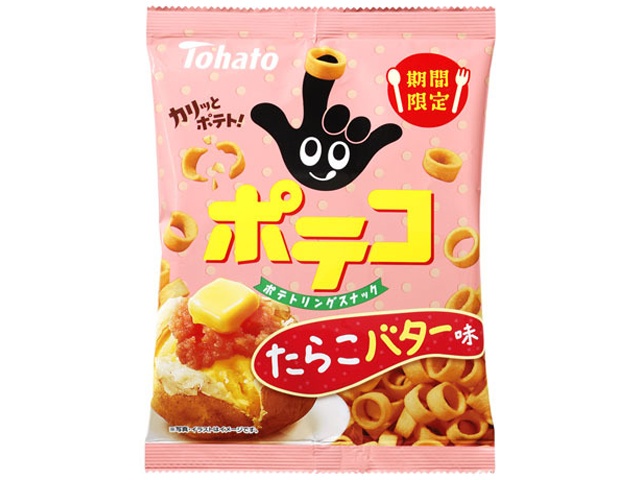 東ハト ポテコ たらこバター味５２ｇ 【新商品 3/9 発売】【数量限定】 □お取り寄せ品 【購入入数２４個】