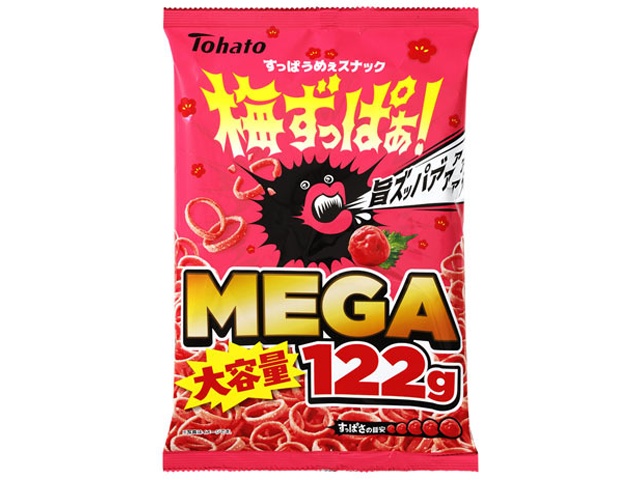 東ハト ＭＥＧＡ大容量 梅ずっぱぁ！１２２ｇ 【新商品 3/23 発売】 □お取り寄せ品 【購入入数２４個】