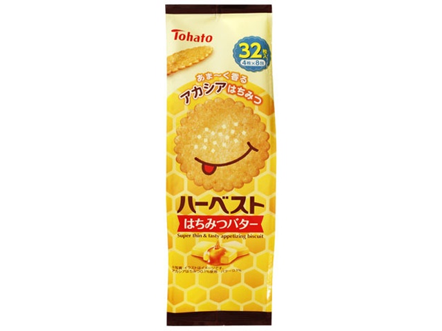 東ハト ハーベスト はちみつバター８包 【新商品 3/9 発売】【数量限定】 △ 【購入入数１２個】