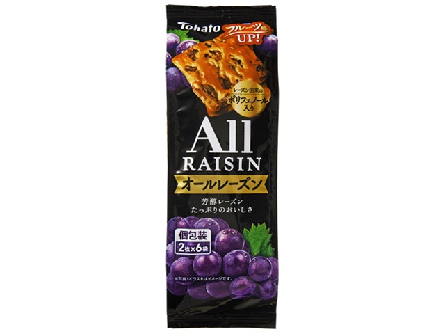 東ハト オールレーズン ２枚×６袋  【購入入数１２個】