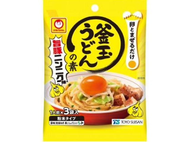 マルちゃん 釜玉うどんの素 旨豚ニンニク３袋 □お取り寄せ品 【購入入数４８個】