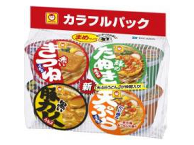 マルちゃん まめカラフルパック４食入り 東 □お取り寄せ品 【購入入数６個】