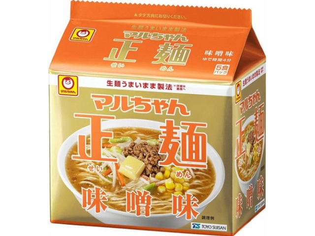 マルちゃん 正麺 味噌味 ５食パック 【今月の特売 麺類】 △ 【購入入数６個】