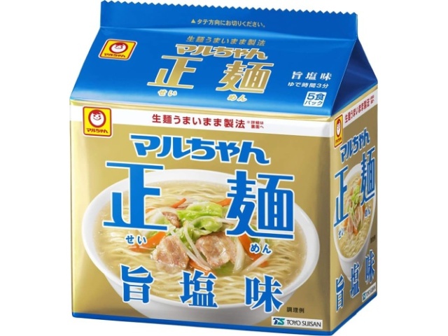マルちゃん 正麺 旨塩味 ５食パック 【今月の特売 麺類】 △ 【購入入数６個】