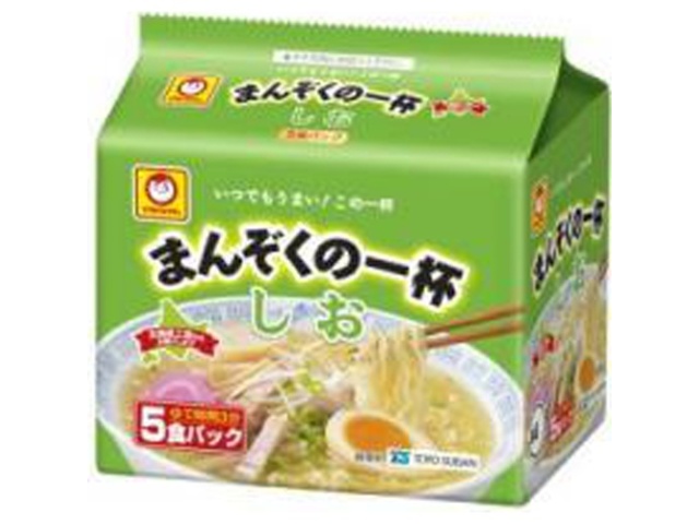 マルちゃん まんぞくの一杯 しお５Ｐ □お取り寄せ品 【購入入数１８個】