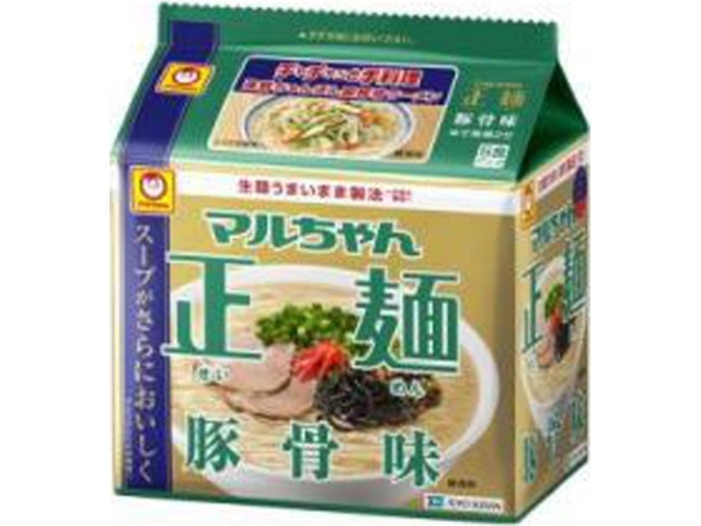 マルちゃん 正麺 豚骨味５Ｐ 【今月の特売 麺類】 □お取り寄せ品 【購入入数６個】