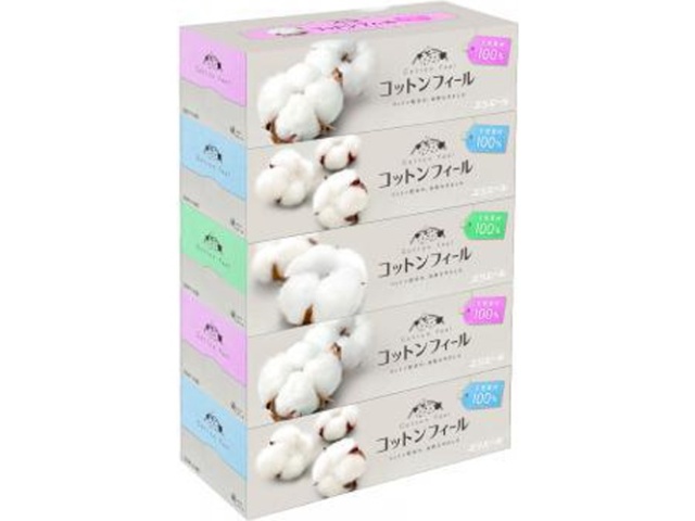 エリエール コットンフィールティシュー１５０Ｗ５Ｐ □お取り寄せ品 【購入入数１０個】