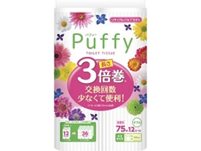 大王 パフィー３倍巻 １２ロールダブル □お取り寄せ品 【購入入数６個】