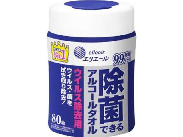 エリエール 除菌できるアルコールタオルウイルス除去 □お取り寄せ品 【購入入数１２個】