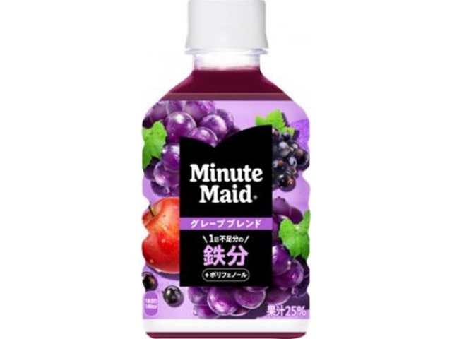 ミニッツＭ グレープブレンド鉄分Ｐ２８０ｍｌ 【今月の特売 飲料水】 □お取り寄せ品 【購入入数２４個】