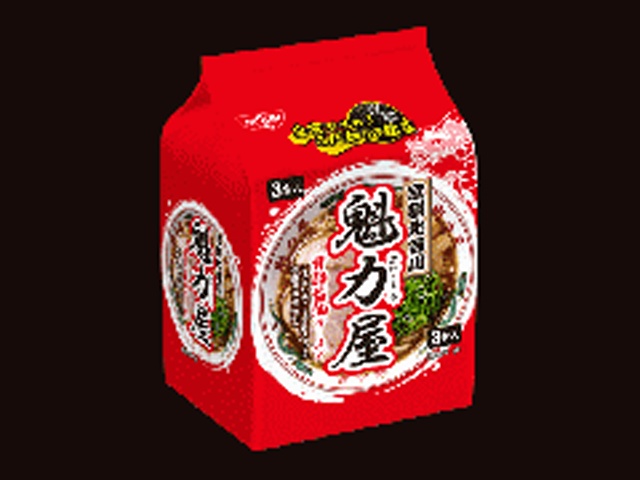 日清 魁力屋監修 背脂醤油ラーメン３食パック □お取り寄せ品 【購入入数９個】