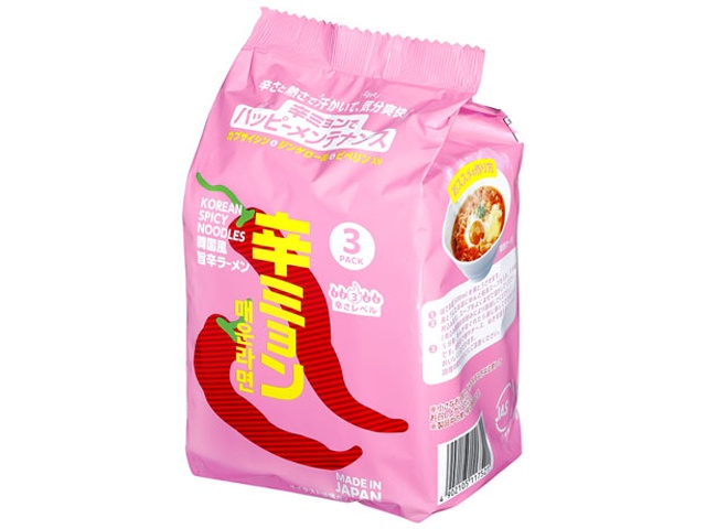 日清 辛ミョン韓国風旨辛ラーメン３食パック 【新商品 3/23 発売】 □お取り寄せ品 【購入入数２７個】