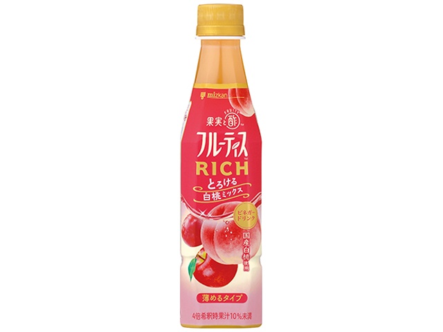 ミツカン フルーティスリッチ白桃３５０ｍｌ □お取り寄せ品 【購入入数２４個】