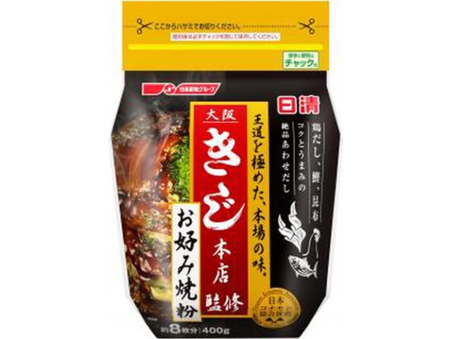 日清 大阪きじ本店監修お好み焼粉 ４００ｇ □お取り寄せ品 【購入入数１２個】