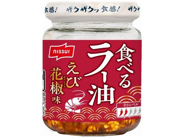 ニッスイ 食べるラー油 えび花椒味９０ｇ 【新商品 4/1 発売】 【今月の特売 調味料】 □お取り寄せ品 【購入入数３０個】