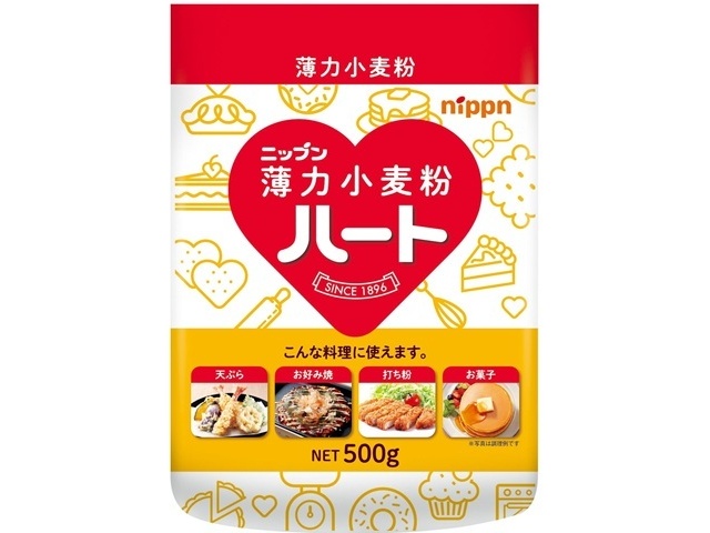 ニップン ハート薄力粉 ５００ｇ □お取り寄せ品 【購入入数１８個】