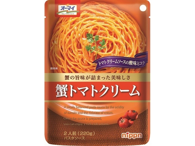 オーマイ 蟹トマトクリーム ２２０ｇ 【今月の特売 麺類】 □お取り寄せ品 【購入入数２４個】