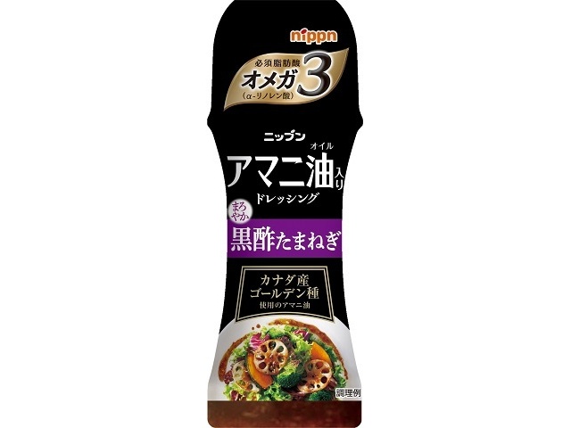 オーマイ アマニ油入りドレ黒酢たまねぎ １５０ｍｌ □お取り寄せ品 【購入入数２４個】