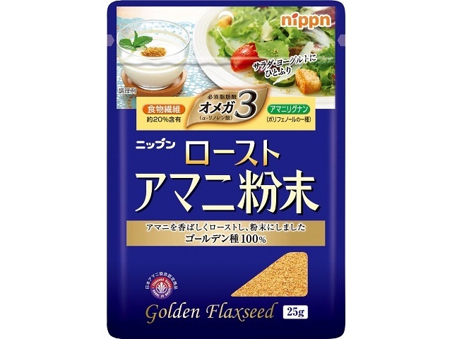 ニップン ローストアマニ粉末 ２５ｇ □お取り寄せ品 【購入入数２４個】