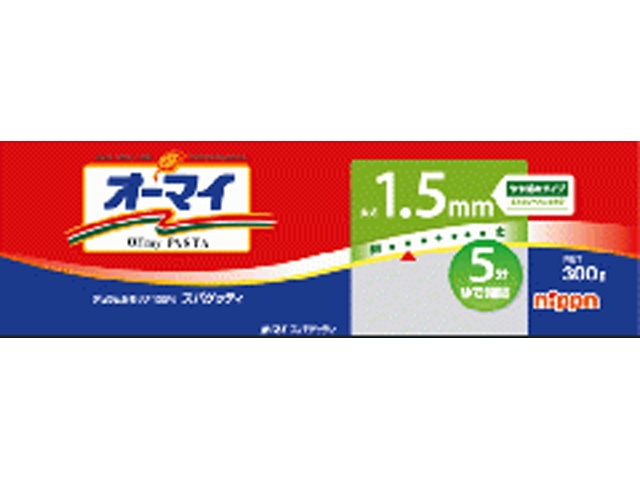オーマイ スパゲッティ１．５ｍｍ３００ｇ 【今月の特売 麺類】 □お取り寄せ品 【購入入数４０個】