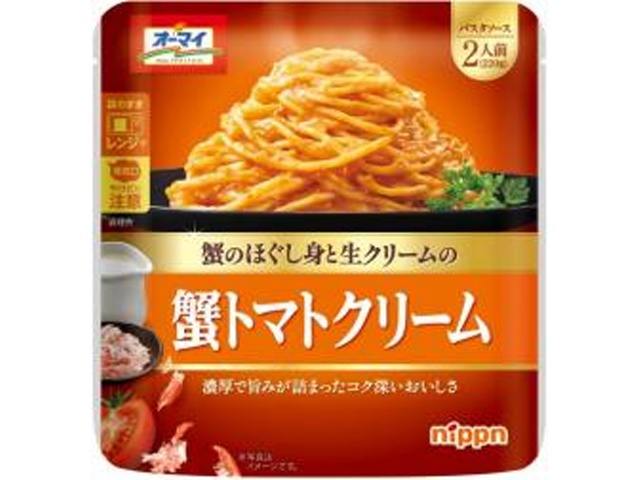 オーマイ 蟹トマトクリーム ２２０ｇ 【新商品 3/2 発売】 □お取り寄せ品 【購入入数１２個】