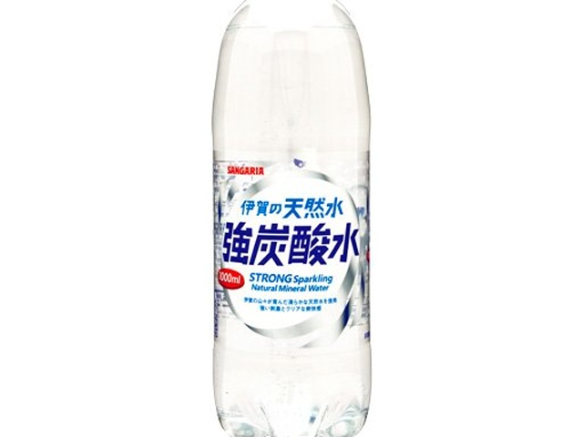 サンガリア 伊賀の天然水強炭酸水Ｐ１０００ｍｌ □お取り寄せ品 【購入入数１２個】