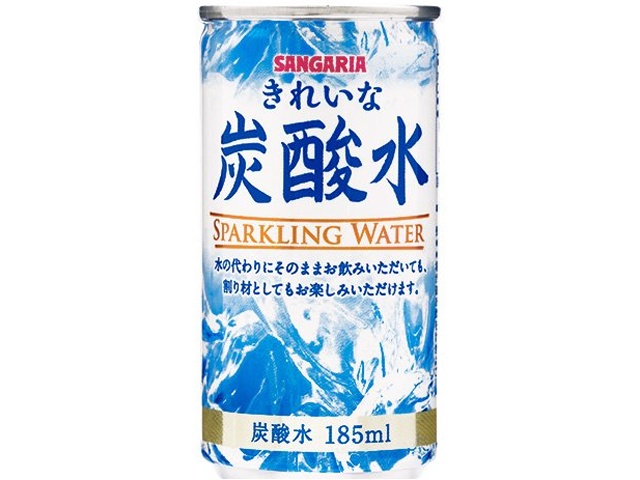 サンガリア きれいな炭酸水１８５ｍｌ缶 □お取り寄せ品 【購入入数３０個】