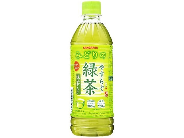 サンガリア やすらぐ抹茶入り緑茶Ｐ５００ｍｌ  【購入入数２４個】