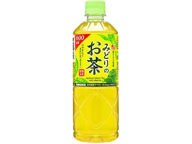 サンガリア みどりのお茶Ｐ６００ｍｌ □お取り寄せ品 【購入入数２４個】